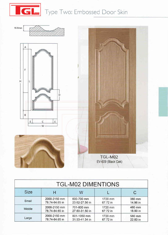 Tấm da cửa HDF Veneer - HDF Door Skin