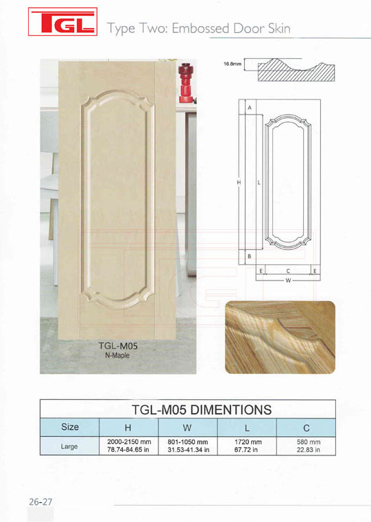 Tấm da cửa HDF Veneer - HDF Door Skin
