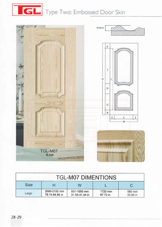 Tấm da cửa HDF Veneer - HDF Door Skin