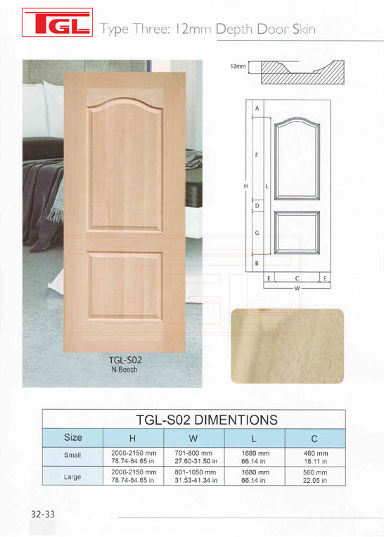 Tấm da cửa HDF Veneer - HDF Door Skin