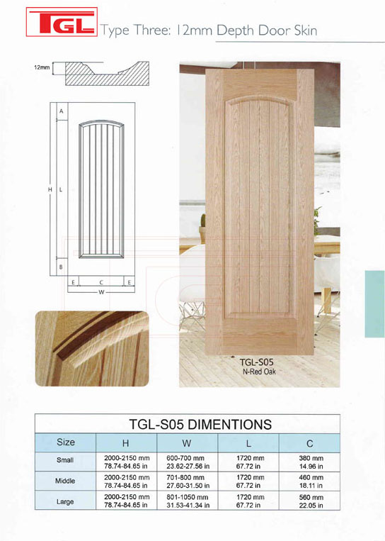 Tấm da cửa HDF Veneer - HDF Door Skin