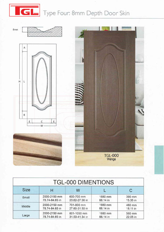 Tấm da cửa HDF Veneer - HDF Door Skin