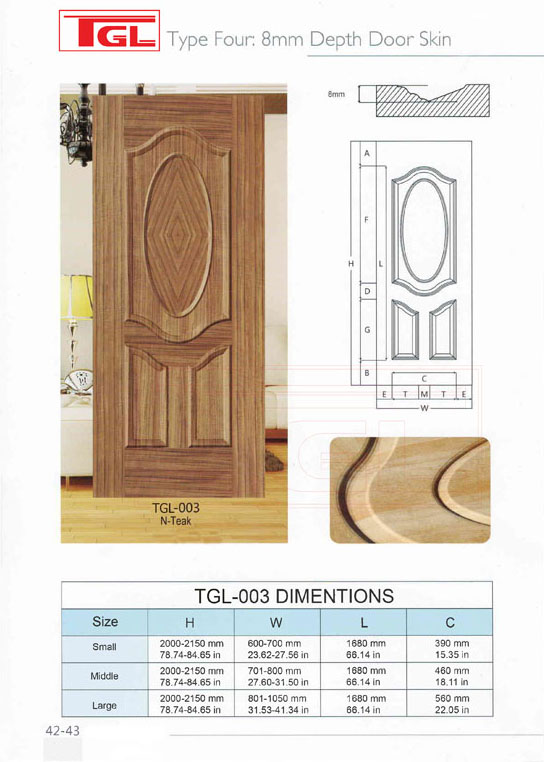 Tấm da cửa HDF Veneer - HDF Door Skin