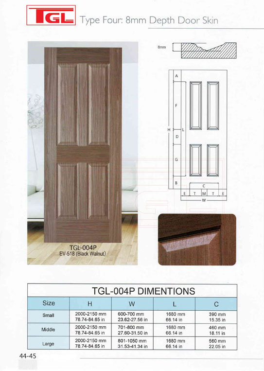 Tấm da cửa HDF Veneer - HDF Door Skin