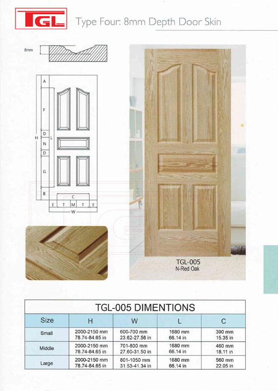 Tấm da cửa HDF Veneer - HDF Door Skin