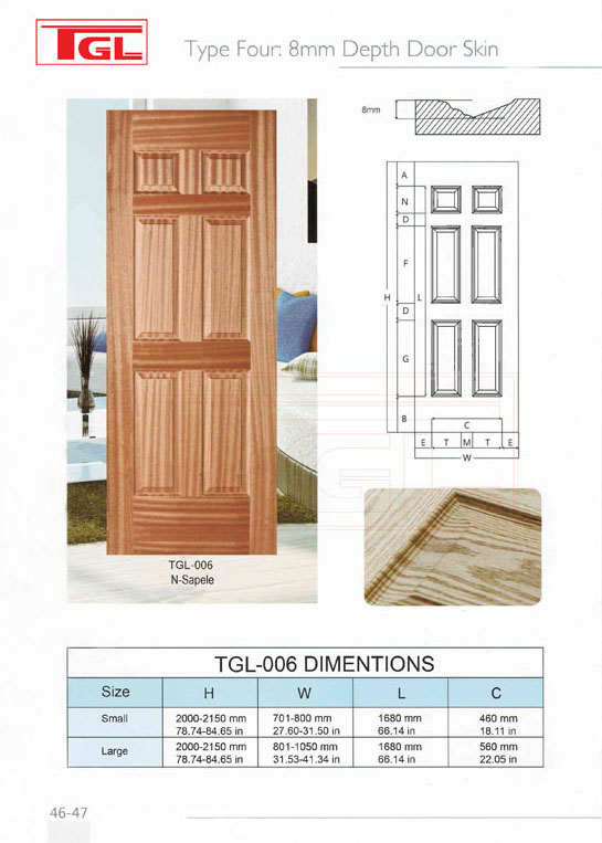 Tấm da cửa HDF Veneer - HDF Door Skin