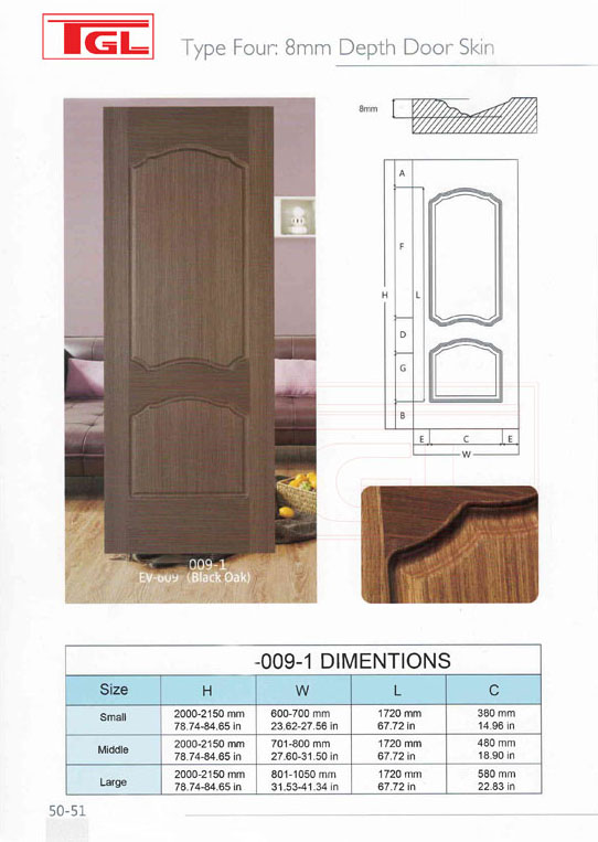 Tấm da cửa HDF Veneer - HDF Door Skin