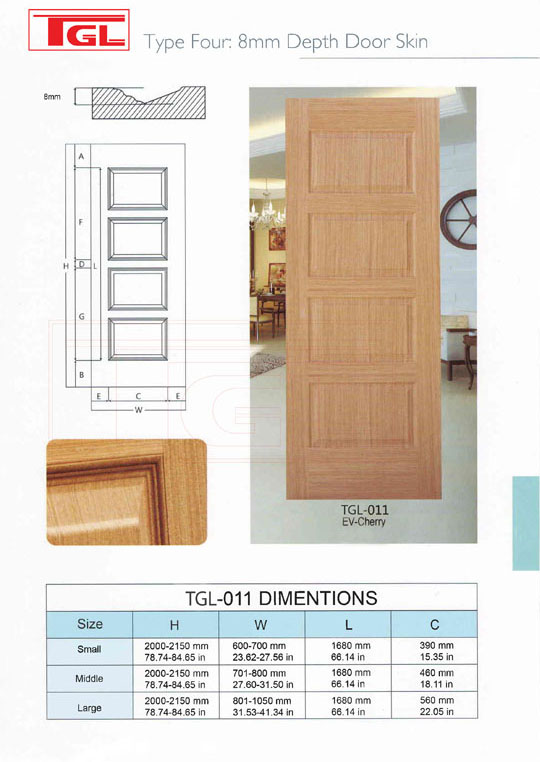 Tấm da cửa HDF Veneer - HDF Door Skin