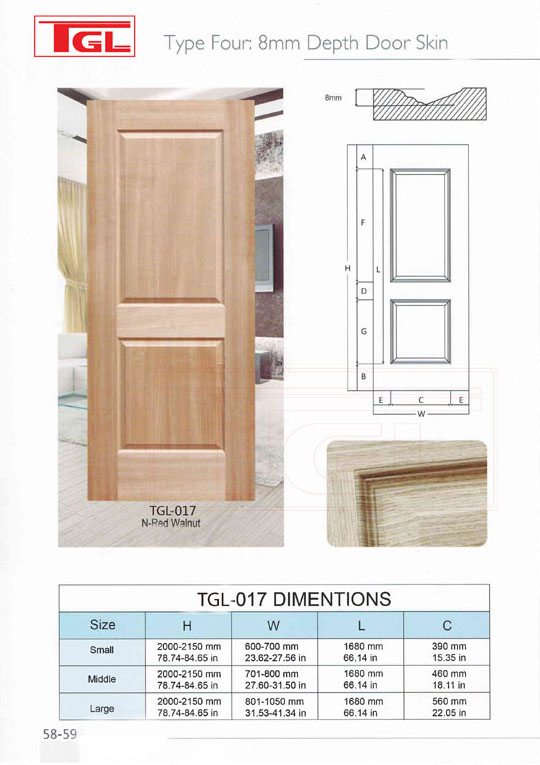 Tấm da cửa HDF Veneer - HDF Door Skin