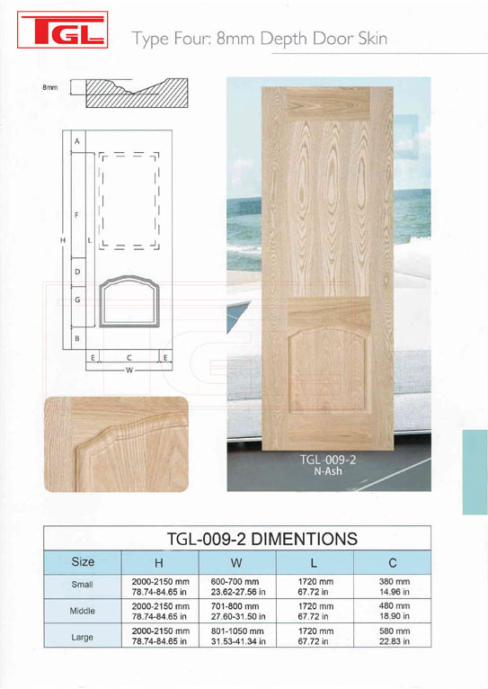 Tấm da cửa HDF Veneer - HDF Door Skin