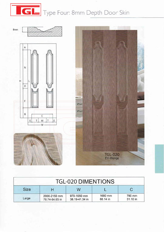 Tấm da cửa HDF Veneer - HDF Door Skin